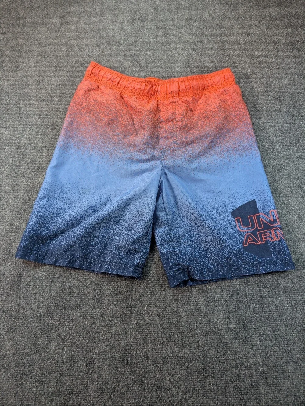 Under Armour Boys' Gradient Orange Blue Swim Trunks Size Youth Small